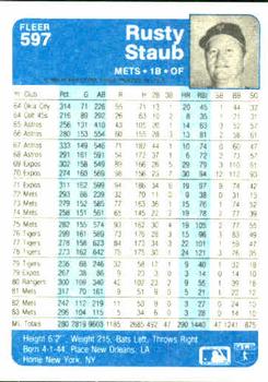 Rusty Staub  baseball card collectible - Main Image 2
