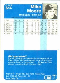 Mike Moore  baseball card collectible - Main Image 2