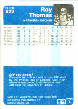 Roy Thomas  baseball card collectible - Main Image 2