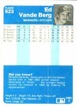 Ed Vande Berg  baseball card collectible - Main Image 2