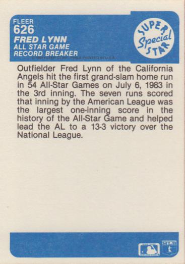 Fred Lynn  baseball card collectible - Main Image 2