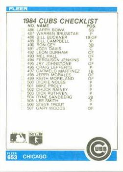 Checklist: Blue Jays / Cubs  baseball card collectible - Main Image 2