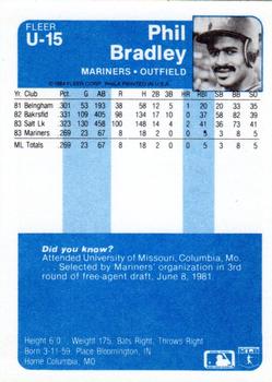 Phil Bradley  baseball card collectible - Main Image 2