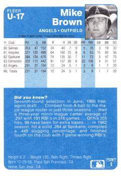 Mike Brown  baseball card collectible - Main Image 2