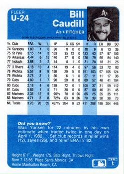 Bill Caudill  baseball card collectible - Main Image 2