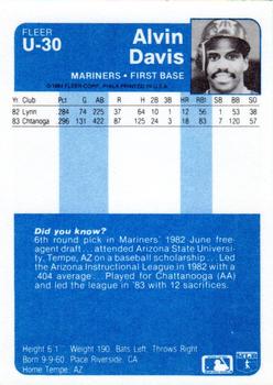 Alvin Davis  baseball card collectible - Main Image 2