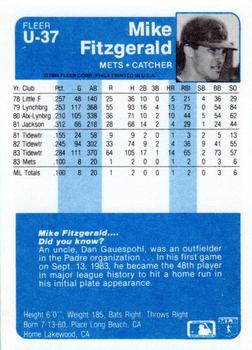 Mike Fitzgerald  baseball card collectible - Main Image 2