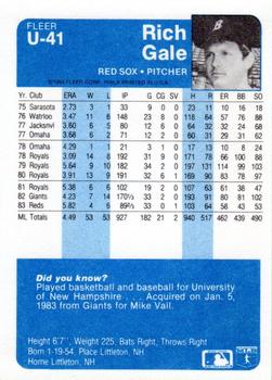 Rich Gale  baseball card collectible - Main Image 2