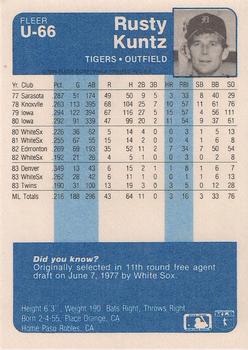 Rusty Kuntz  baseball card collectible - Main Image 2
