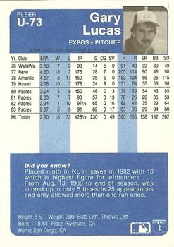 Gary Lucas  baseball card collectible - Main Image 2