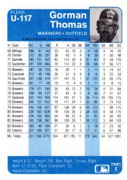 Gorman Thomas  baseball card collectible - Main Image 2