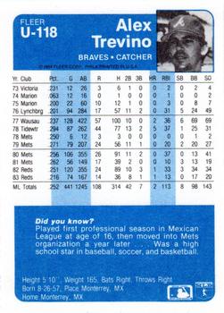 Alex Trevino  baseball card collectible - Main Image 2