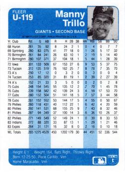 Manny Trillo  baseball card collectible - Main Image 2