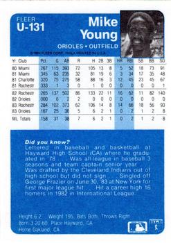 Mike Young  baseball card collectible - Main Image 2