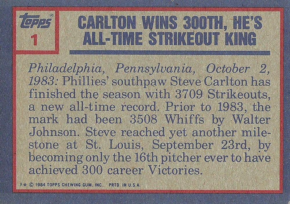 Steve Carlton  baseball card collectible - Main Image 2