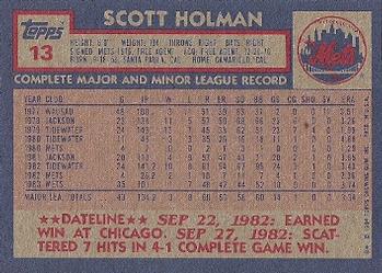 Scott Holman  baseball card collectible - Main Image 2