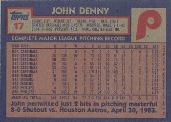 John Denny  baseball card collectible - Main Image 2