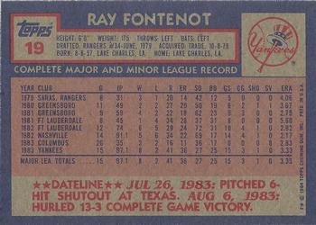 Ray Fontenot  baseball card collectible - Main Image 2