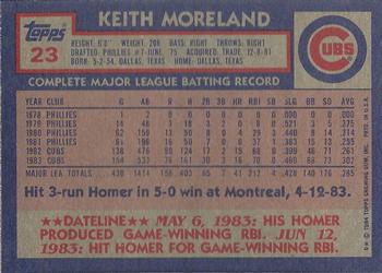 Keith Moreland  baseball card collectible - Main Image 2