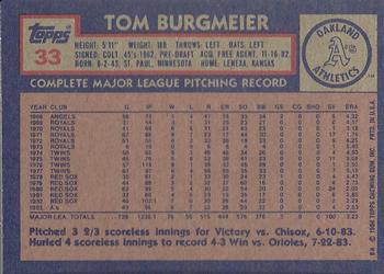 Tom Burgmeier  baseball card collectible - Main Image 2