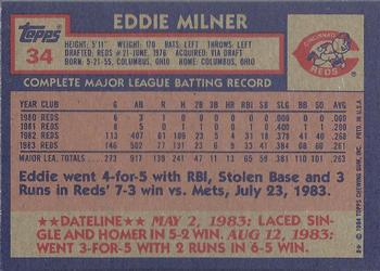 Eddie Milner  baseball card collectible - Main Image 2