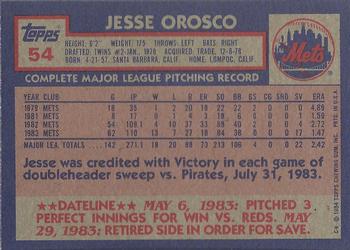 Jesse Orosco  baseball card collectible - Main Image 2