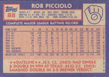 Rob Picciolo  baseball card collectible - Main Image 2