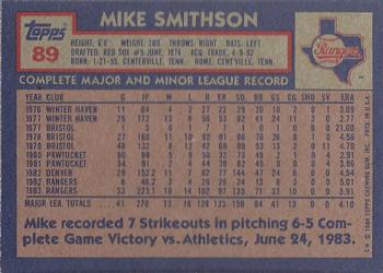 Mike Smithson  baseball card collectible - Main Image 2
