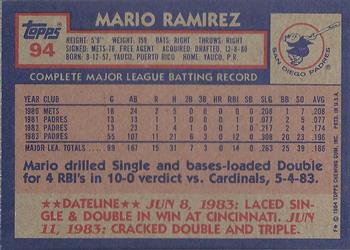 Mario Ramirez  baseball card collectible - Main Image 2