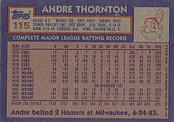 Andre Thornton  baseball card collectible - Main Image 2