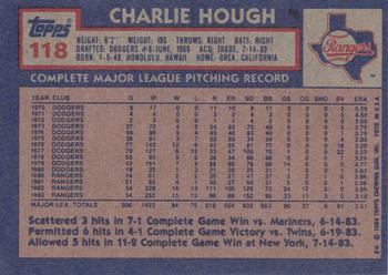 Charlie Hough  baseball card collectible - Main Image 2
