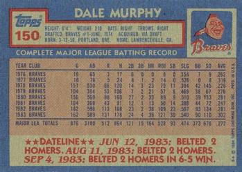 Dale Murphy  baseball card collectible - Main Image 2