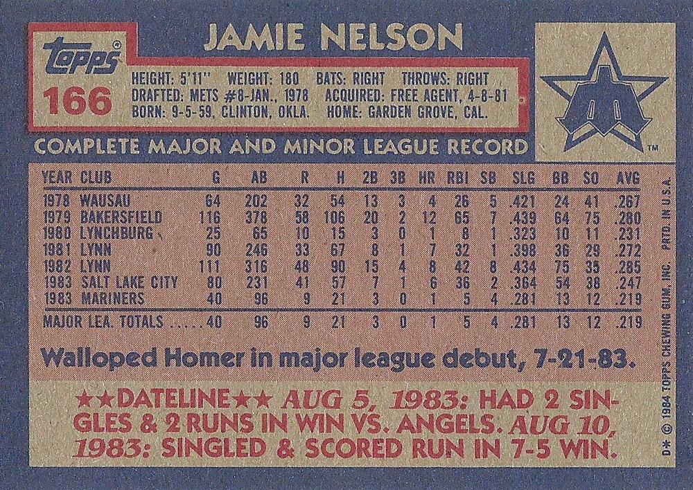 Jamie Nelson  baseball card collectible - Main Image 2