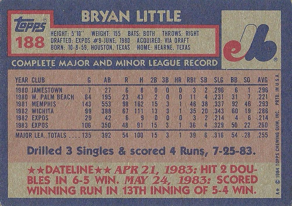 Bryan Little  baseball card collectible - Main Image 2