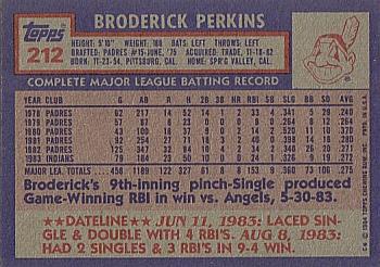 Broderick Perkins  baseball card collectible - Main Image 2