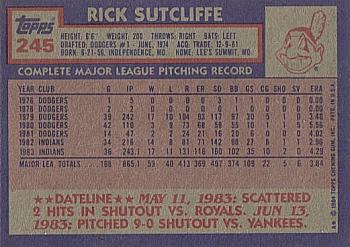 Rick Sutcliffe  baseball card collectible - Main Image 2