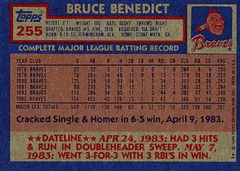 Bruce Benedict  baseball card collectible - Main Image 2