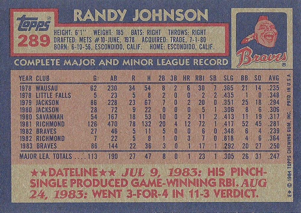 Randy Johnson  baseball card collectible - Main Image 2