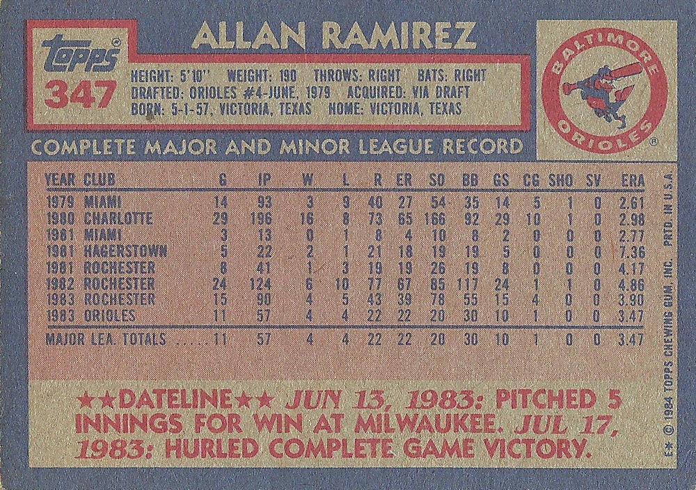 Allan Ramirez  baseball card collectible - Main Image 2