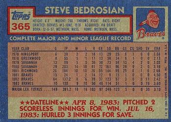 Steve Bedrosian  baseball card collectible - Main Image 2