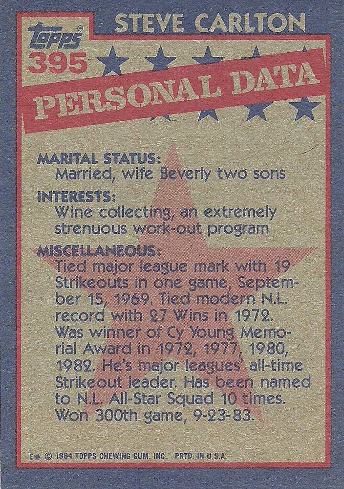 Steve Carlton  baseball card collectible - Main Image 2