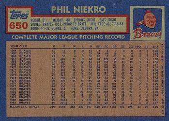 Phil Niekro  baseball card collectible - Main Image 2