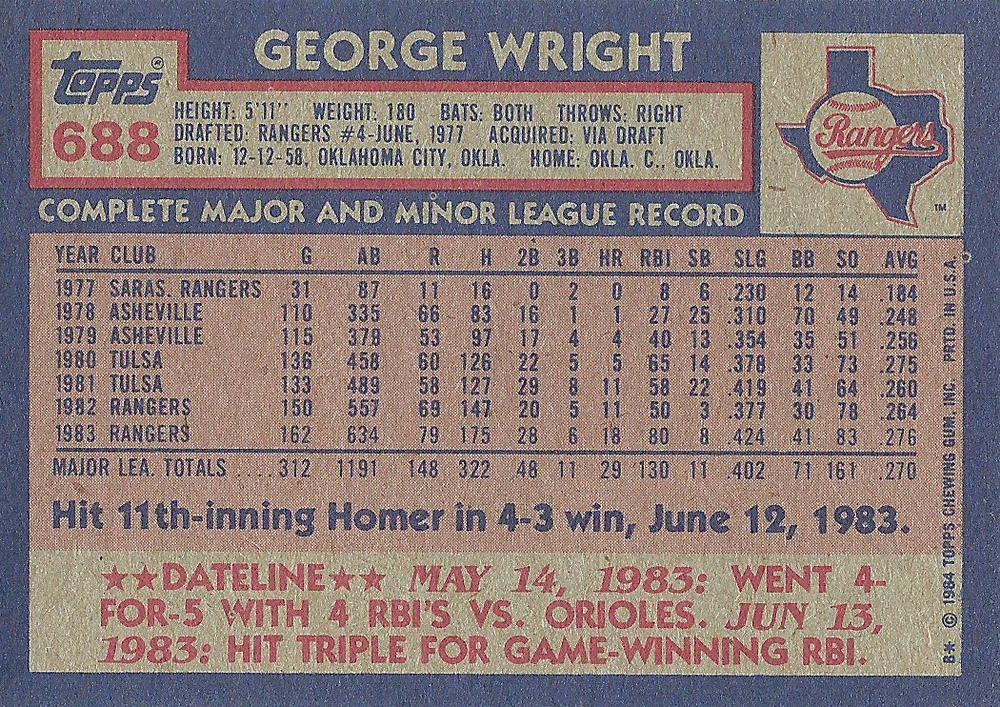 George Wright  baseball card collectible - Main Image 2