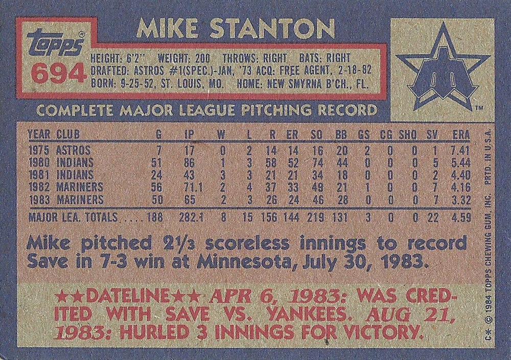 Mike Stanton  baseball card collectible - Main Image 2