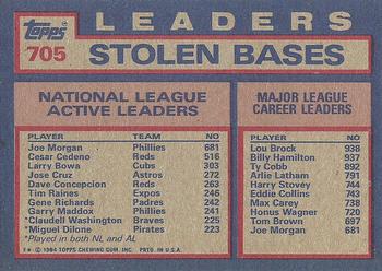 NL Active Career Stolen Base Leaders (Joe Morgan / Cesar Cedeno / Larry Bowa)  baseball card collectible - Main Image 2