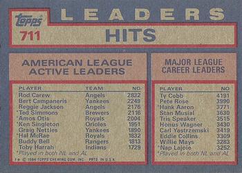 AL Active Career Hit Leaders (Rod Carew / Bert Campaneris / Reggie Jackson)  baseball card collectible - Main Image 2