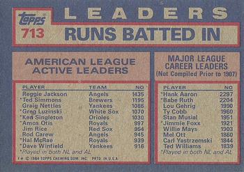 AL Active Career RBI Leaders (Reggie Jackson / Ted Simmons / Graig Nettles)  baseball card collectible - Main Image 2