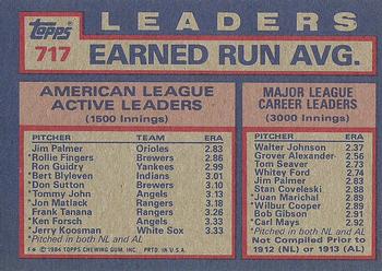 AL Active Career ERA Leaders (Jim Palmer / Rollie Fingers / Ron Guidry)  baseball card collectible - Main Image 2