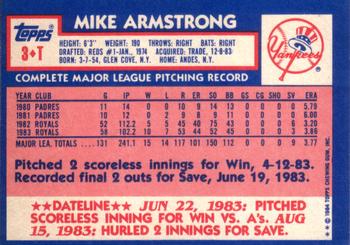 Mike Armstrong  baseball card collectible - Main Image 2