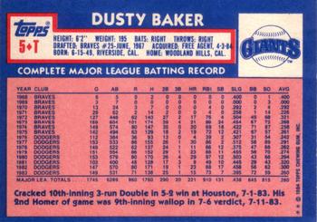 Dusty Baker  baseball card collectible - Main Image 2
